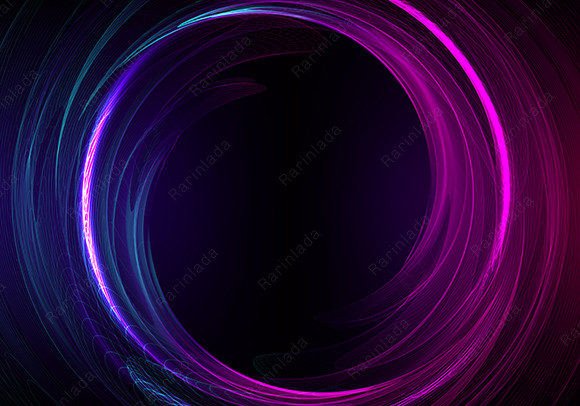 Download Cyberspace Technology Circle Blue Neon - Cyber Collection