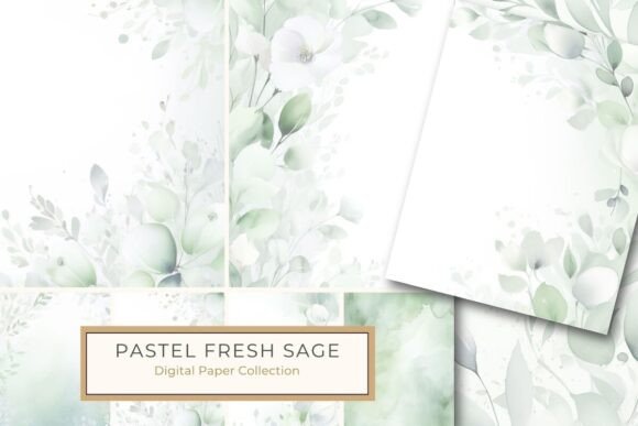 Download Watercolor Light Sage Floral Background - Light Collection
