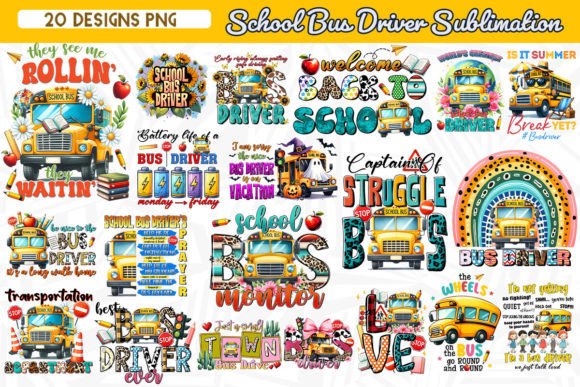 Download School Bus Driver Sublimation Bundle - Driver Collection