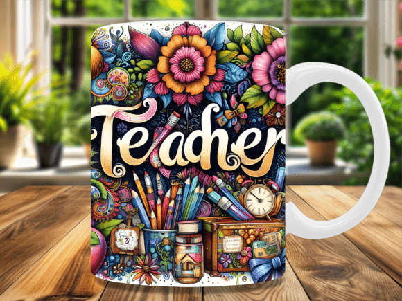 Download Floral Teacher Appreciation Pencil Mug - Premium Resources