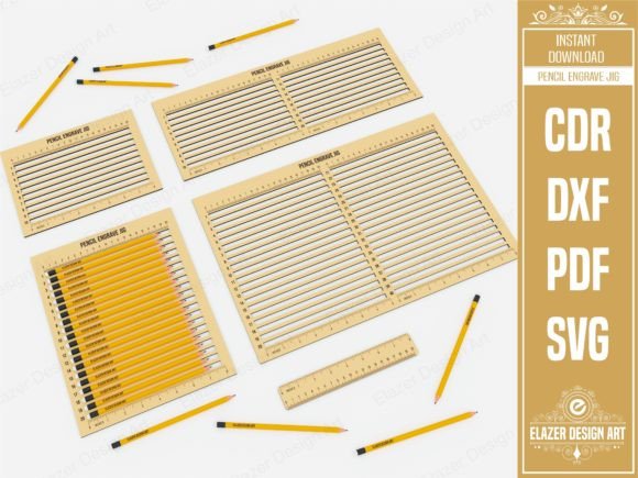 Download Pencil Engrave Jig Set &amp; Ruler Laser Cut - Premium Resources