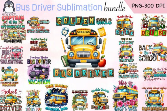 Download School Bus Driver Sublimation Bundle - Driver Collection