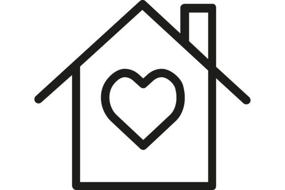 Download Donation Clinic Line Icon. House, Heart, - Clinic Collection